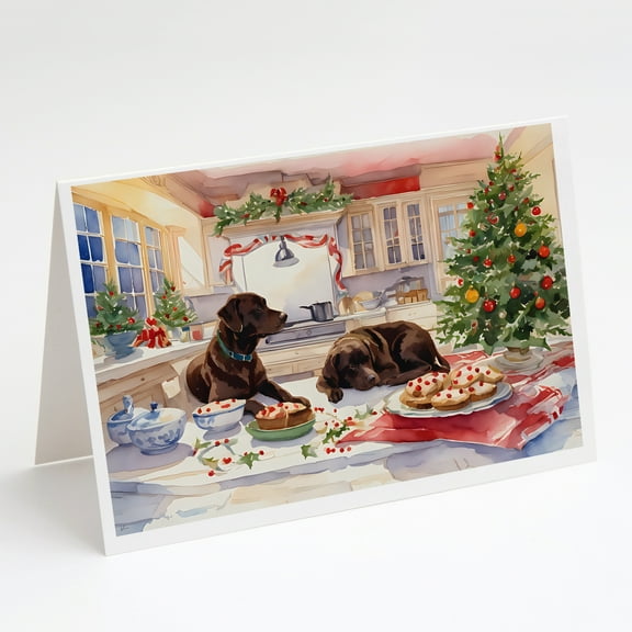 Labrador Retriever Christmas Cookies Greeting Cards Pack of 8 7 in x 5 in