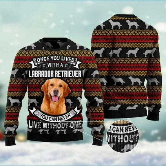 Labrador Retriever Christmas Sweater, Dog Christmas Sweater, Dog Sweaters