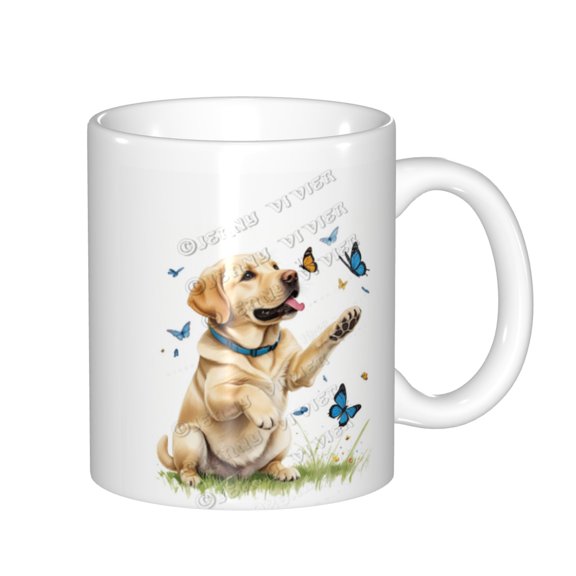 Labrador Retriever Coffee Mug, Labrador Retriever Gifts Tea Mug,Labrador Retriever Ceramic Mug 11oz, Dog Tea Cup Coffee Mugs Gifts for Dog Book Lovers Women Men
