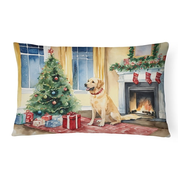 Labrador Retriever Cozy Christmas Throw Pillow DAC2697