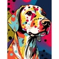 thumbnail image 1 of Labrador Retriever Dog Linocut Colourful Pattern Polka Dot Portrait Modern Extra Large XL Wall Art Poster Print, 1 of 3