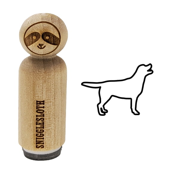 Labrador Retriever Dog Outline Rubber Stamp for Scrapbooking Crafting Stamping - Mini 1/2 Inch