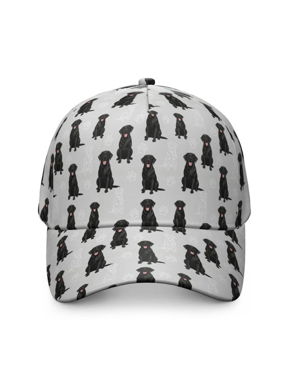 Labrador Retriever and Dog Paw Print Baseball Cap, Casual Daily Hat with Snap Closure & Sweatband, Lightweight Shape Retaining Gifts for Birthday Christmas Thanksgiving