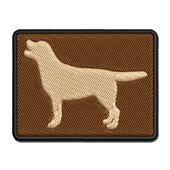 Labrador Retriever Dog Solid Applique Multi-Color Embroidered Iron-On Patch - 3 Inch Medium