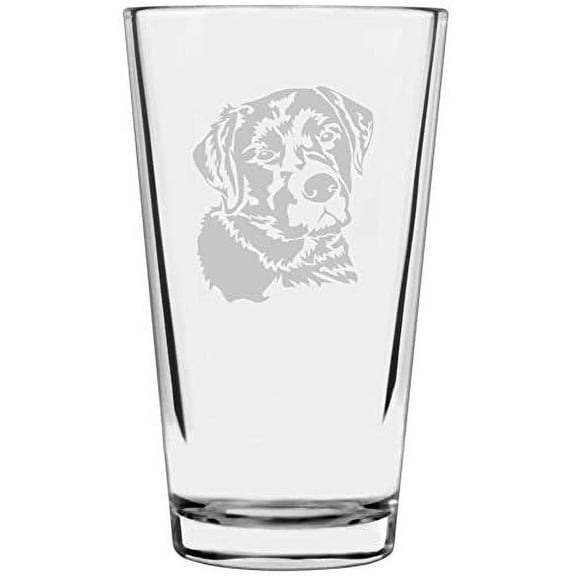 Labrador Retriever Dog Themed Etched All Purpose 16oz Libbey Pint Glass