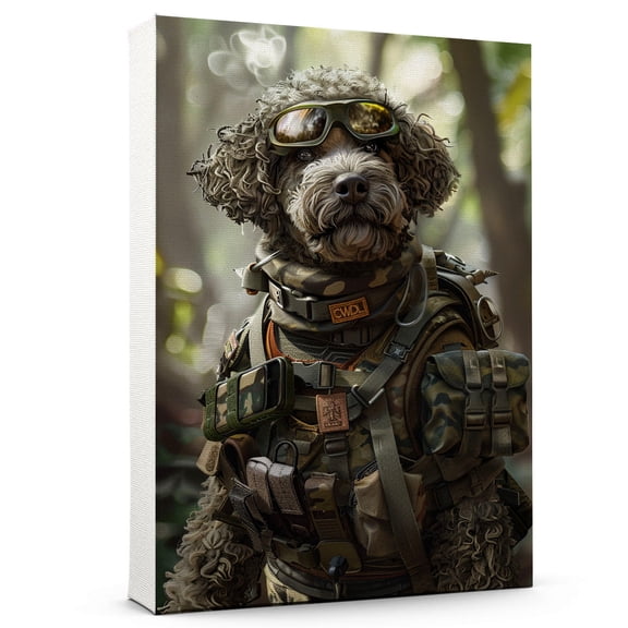 Labrador Retriever Dog in a Costume Poster Unframe, Labrador Retriever Dog Canvas Frame Ready to Hang - Colorful Wall Art - Dog Bathroom Wall Art