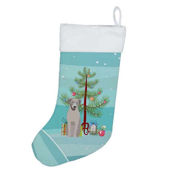 Labrador Retriever Gray Christmas Christmas Stocking 13.5 in x 18 in