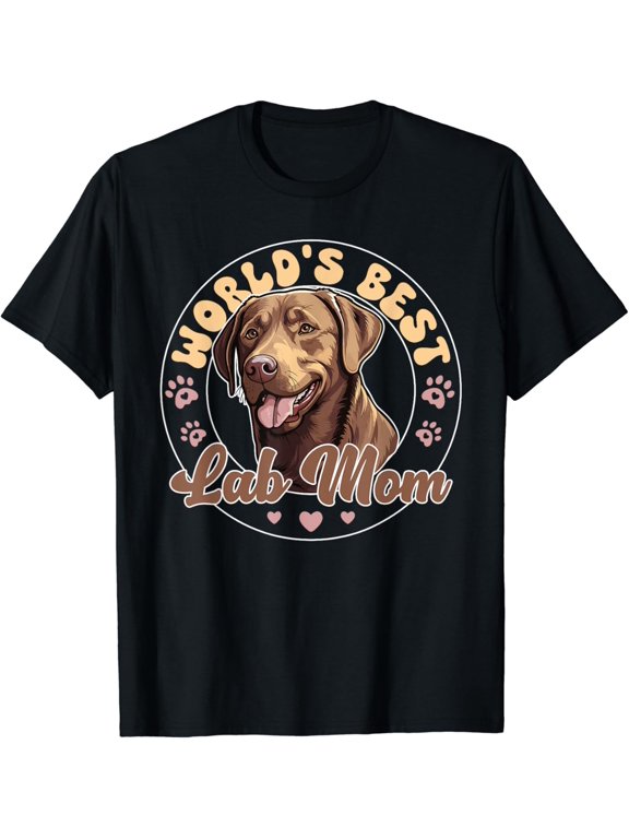 Labrador Retriever Groovy World Best Chocolate Lab Mom T-Shirt