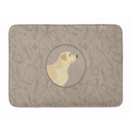 Labrador Retriever In the Kitchen Machine Washable Memory Foam Mat
