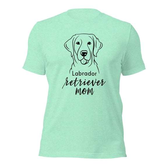 Labrador Retriever Mom T-Shirt, Cute Dog Lover Gift Tee (Heather Mint, S)