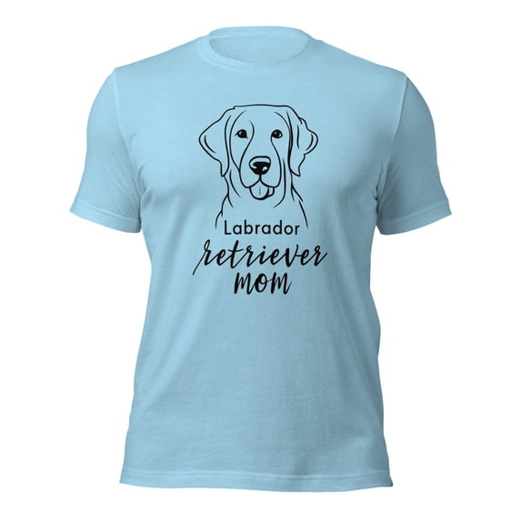 Labrador Retriever Mom T-Shirt, Cute Dog Lover Gift Tee (Ocean Blue, 4XL)