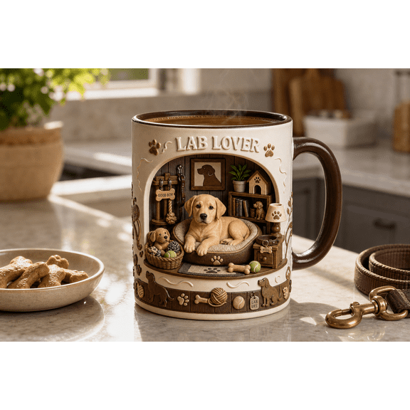 Labrador Retriever Mug Lab Lover Coffee Cup Gift for Dog Mom Dad