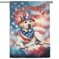 thumbnail image 1 of Labrador Retriever Patriotic Welcome for 4Th of July Independence Day House Flag 28x40in Double Sided Lab Dog Lover Gifts Outdoor Decor - 00010, 1 of 5