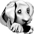 thumbnail interactive-video image 1 of Labrador Dog Sterling Silver 3d Charm -with Options - Australia 1 of 9