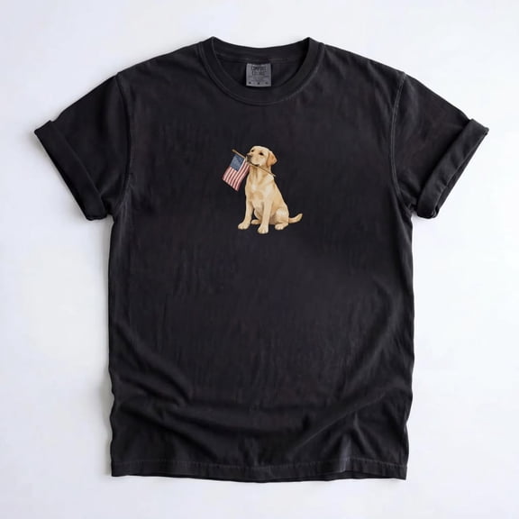 Labrador Retriever Shirt, Patriotic Lab Mom Tee, American Flag Dog Lover Gift, 4th of July USA Shirt