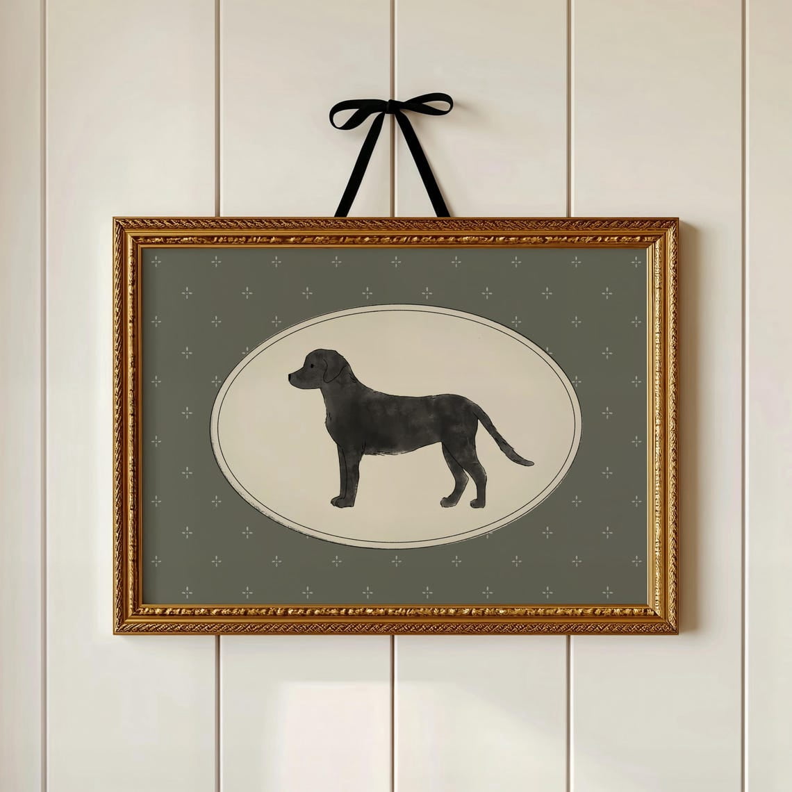 Labrador Retriever Sketch Nursery Wall Art Print, Dog Silhouette Little ...