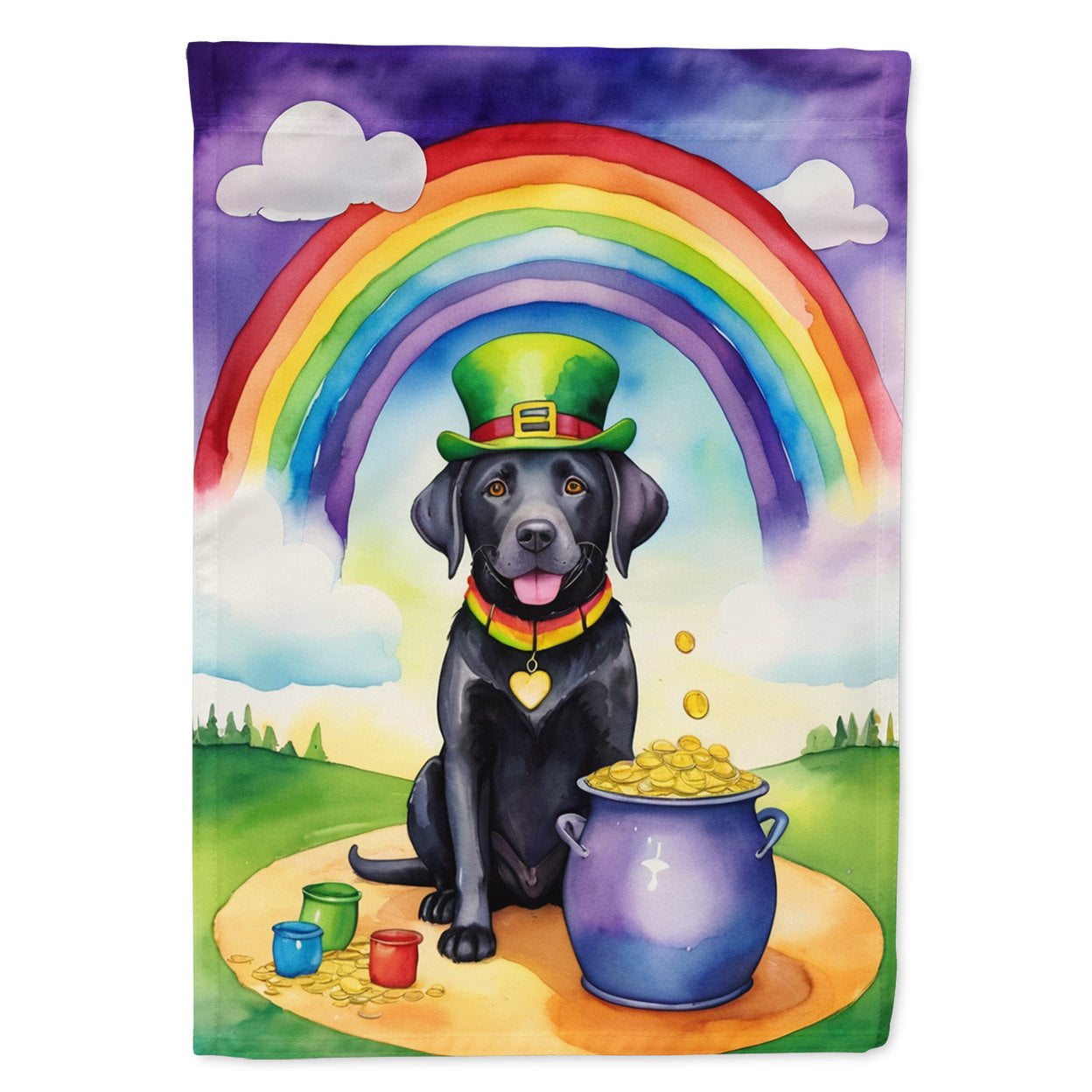 Labrador Retriever St Patrick's Day Garden Flag 11.25 in x 15.5 in