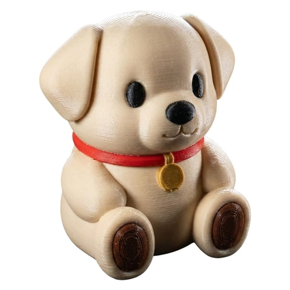 Labrador Retriever Teddy Bear Cub Figurine Collectible Teddy Bear Style Puppy Statue for Dog Lovers & Desk Decor 3D Printed
