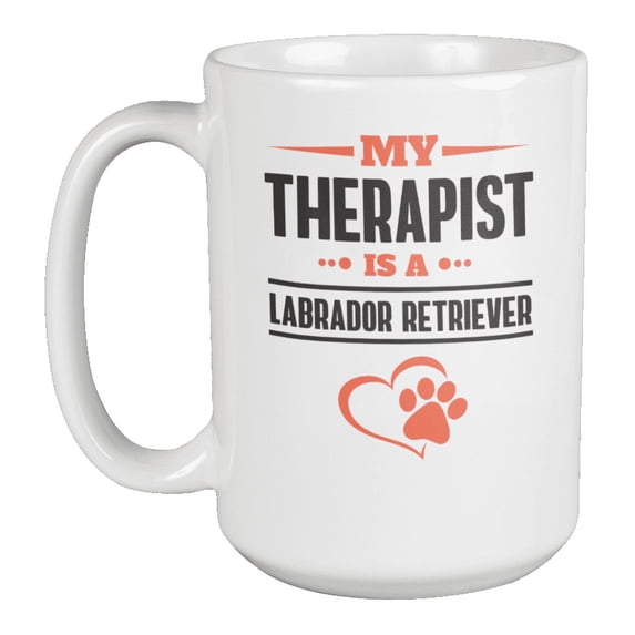 Labrador Retriever Therapist Coffee & Tea Mug Cup for Dog Pet Lovers (15oz)