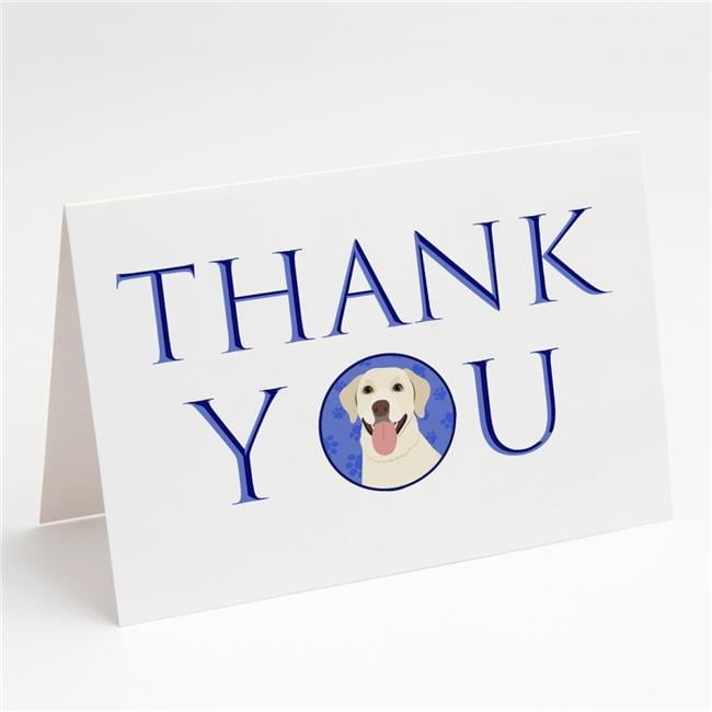Labrador Retriever Yellow #1 Thank You Greeting Cards and Envelopes Pack of 8 7 in x 5 in