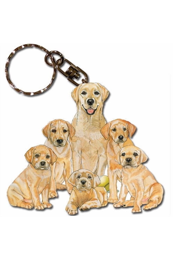 Labrador Retriever Yellow Lab Keychain, Souvenir Key Holder, Dog Charm Tag, Pet Key Rings Craft Ornaments, Wooden Die-Cut