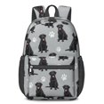 thumbnail image 1 of Labrador Retriever and Dog Paw Print 17" School Backpacks for Teens,Waterproof Oxford Fabric,S-Shape Padded Straps for School,Travel,Hiking,Camping, 1 of 6