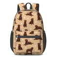 thumbnail image 1 of Labrador Retriever and Dog Paw Print 17" School Backpacks for Teens,Waterproof Oxford Fabric,S-Shape Padded Straps for School,Travel,Hiking,Camping, 1 of 6