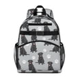 thumbnail image 1 of Labrador Retriever and Dog Paw Print Backpack for School, Cute School Bag with Adjustable Shoulder Straps and Padded Back, 15.25"x11.5"x5.25", 1 of 5