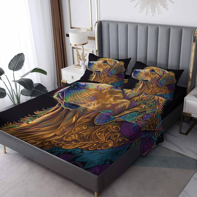 Labrador Sheets Twin Xl Size, Dog Bed Sheets, Patterned Bedding Sheets