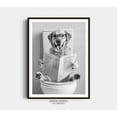 thumbnail image 1 of Labrador Sitting On Toilet Wall Art, Dog Reading Newspaper, Black And White Print, Lab Art, Funny Dog Poster, Bathroom Wall Decor Decor For Living Room Bedroom, 24x36 UNFRAMED, 1 of 3