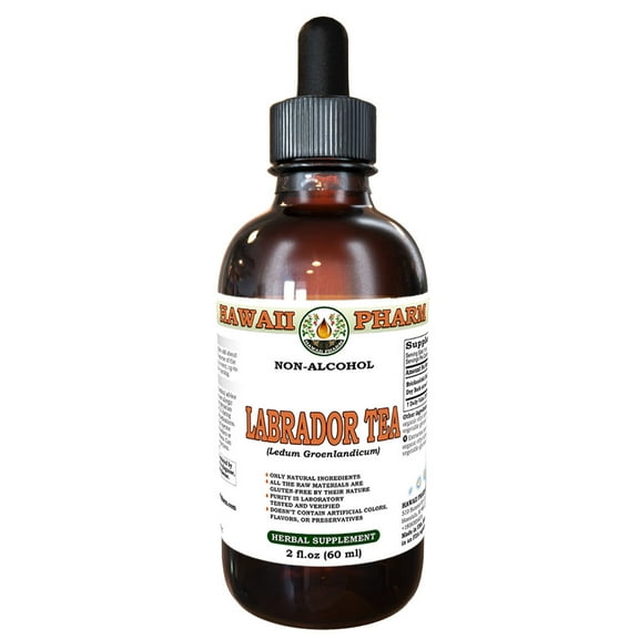 Labrador Tea (Ledum Groenlandicum) Dry Leaf Liquid Extract Tincture. Expertly Extracted by Trusted HawaiiPharm Brand. Absolutely Natural. Proudly made in USA. Tincture 2 Fl.Oz