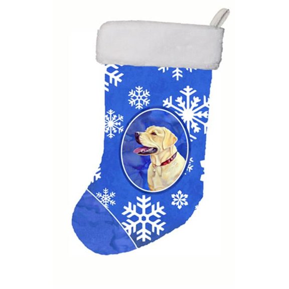 Labrador Winter Snowflakes Snowflakes Holiday Christmas Stocking