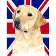 thumbnail image 1 of Labrador With English Union Jack British Flag Flag Canvas House Size, 1 of 1