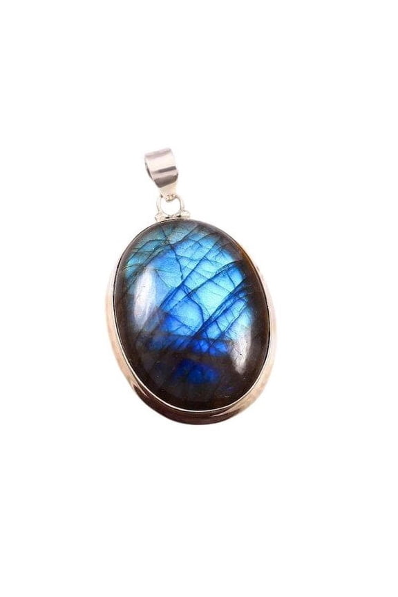 Labradorite 925 Sterling Silver Pendant Jewelry Labradorite Birthstone Handmade Chakra Alignment Pendant For Necklaces Women Christmas Gift