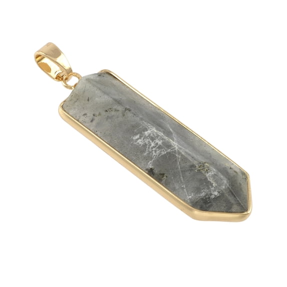 Labradorite Arrow Pendant by Bead Landing 44mm
