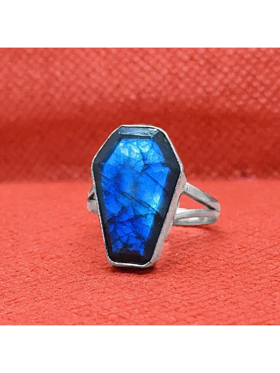Labradorite Coffin Ring
