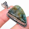 thumbnail image 1 of Natural Labradorite Gemstone Handmade 925 Sterling Silver Pendant 1.97", 1 of 1