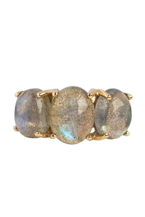 Labradorite Gemstone Ring, Natural Labradorite Tiny Ring, Genuine Birthstone, Womens Ring, Gold Micron Ring, 925 Sterling Silver, Dainty Ring, Minimal Stackable Ring, Gift For Her, Christmas Gift