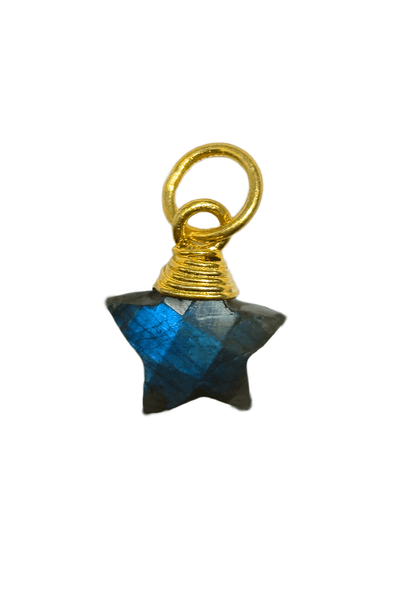 Labradorite Gemstone Star Pendant, Mystical Healing Crystal Pendant, Birthday Gift For Women