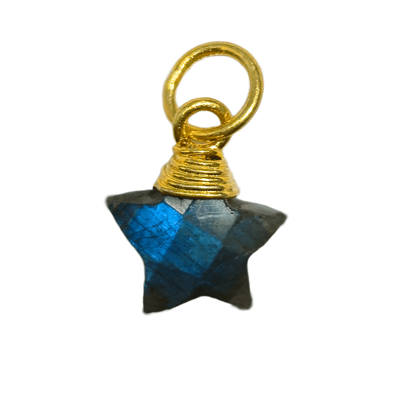 Labradorite Gemstone Star Pendant, Mystical Healing Crystal Pendant, Birthday Gift For Women