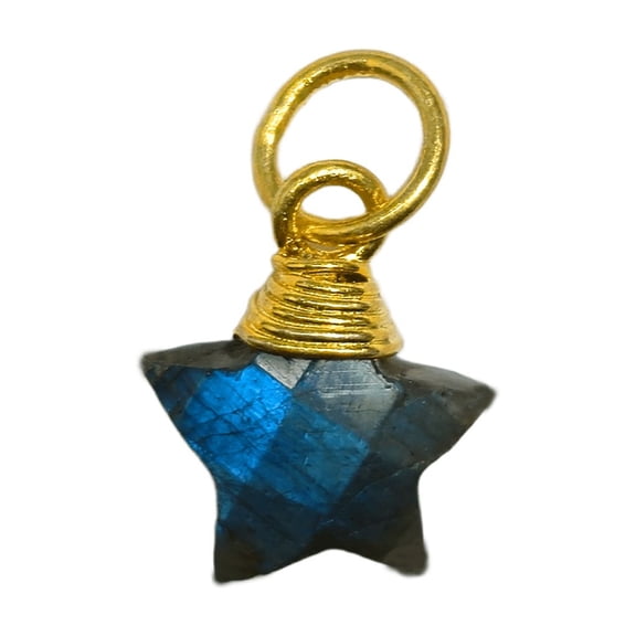 Labradorite Gemstone Star Pendant, Mystical Healing Crystal Pendant, Birthday Gift For Women
