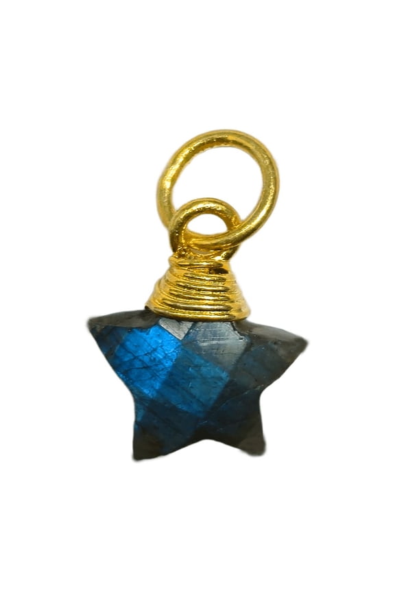 Labradorite Gemstone Star Pendant, Mystical Healing Crystal Pendant, Birthday Gift For Women