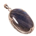 thumbnail image 1 of Labradorite Handmade Solid 925 Sterling Silver Pendant Size 2.21"Natural Pendant, Blue Pendant, 925 Silver Pendant, Labradorite Pendant, Oval Pendant, 1 of 2