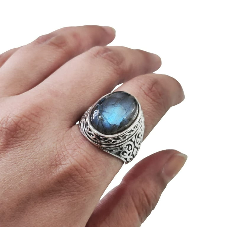 Labradorite mens cheap ring