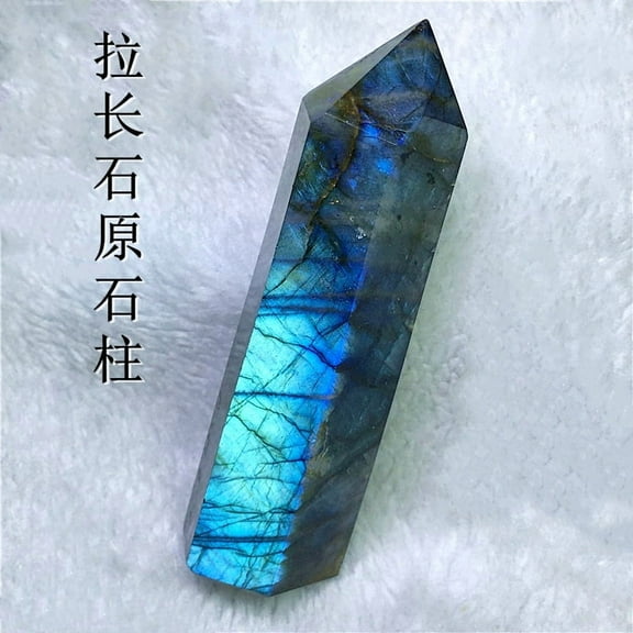 Labradorite Natural Crystal Tower Polished Raw Labradorite Stone Obelisk for Healing, Meditation, Chakra Balance & Spiritual Energy