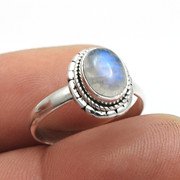 Labradorite Stone Solid 925 Sterling Silver Mother Statement Cocktail Ring Size 9