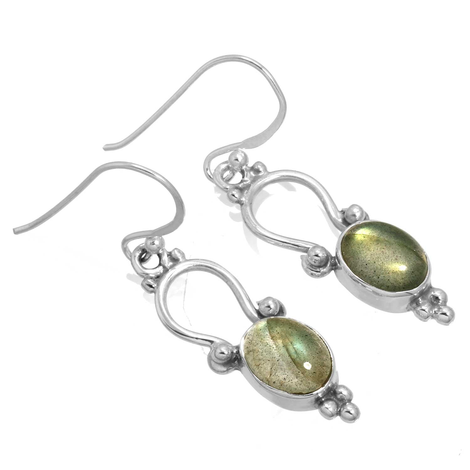 JEWELOPORIUM Labradorite Women Jewelry 925 Sterling Silver Earring