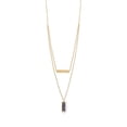 thumbnail image 1 of Labradorite and Bar Necklace 14k Gold-plated Double Strand, 1 of 1