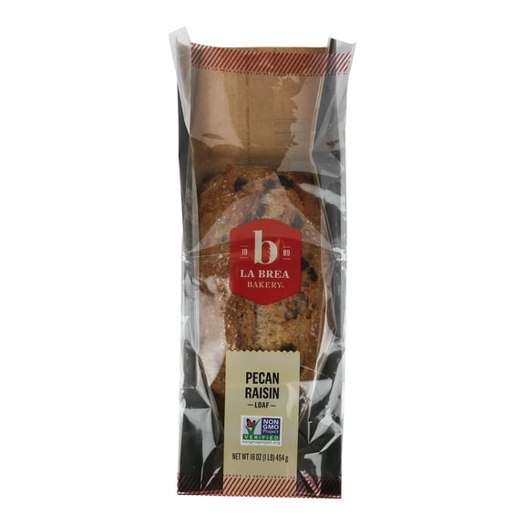 Labrea Bakery Oval Pecan Raisin Bread, 16 Ounce - 12 per case.