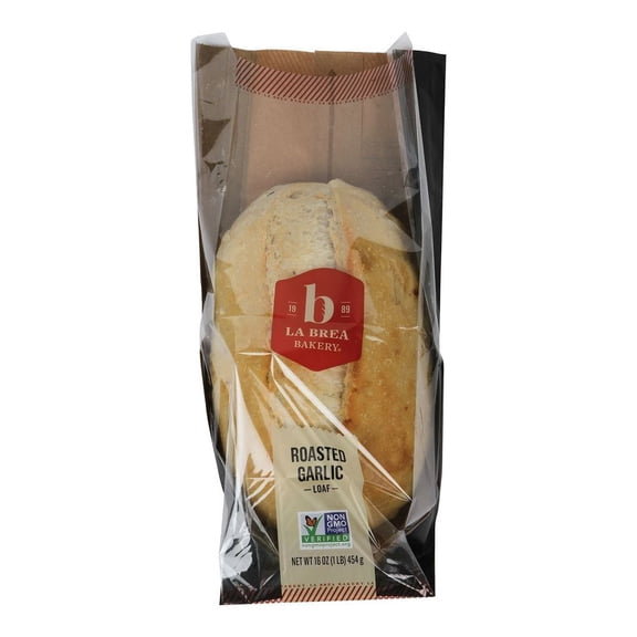 Labrea Bakery Roasted Garlic Bread Loaf, 16 Ounce -- 12 per Case.